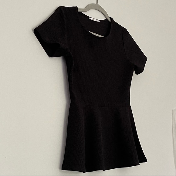 Caution to the Wind black peplum top - Picture 3 of 4